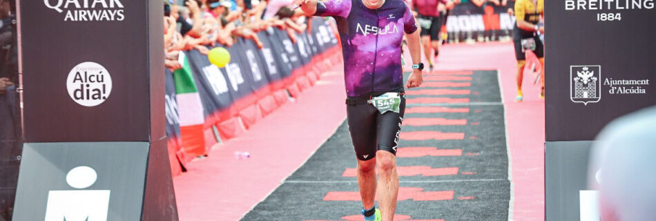 James finishing Ironman 70.3 Mallorca 2025
